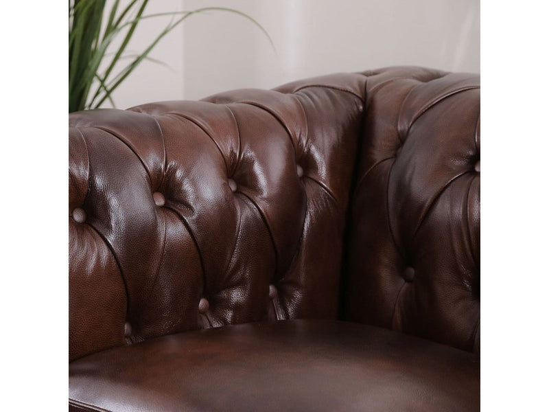 Grand Chesterfield Leather Sofa Default Title