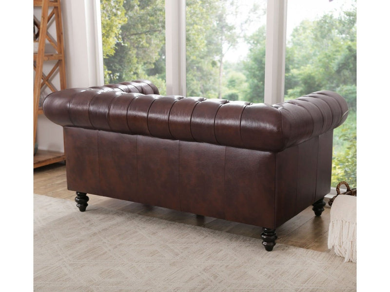 Grand Chesterfield 3-piece Leather Sofa Set Default Title