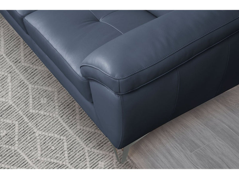 Cadence Top Grain Leather Chair, Blue Default Title