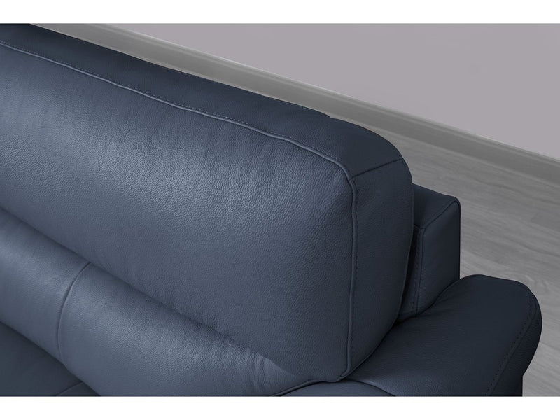 Cadence Top Grain Leather Chair, Blue Default Title