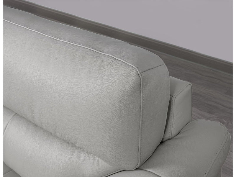 Cadence Top Grain Leather Chair, Grey Default Title