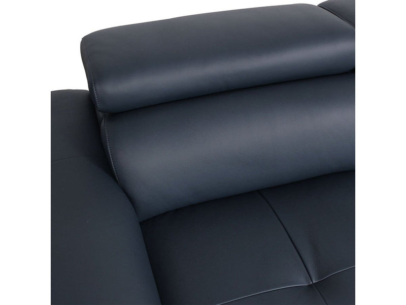 Quinton Top Grain Leather Sectional, Blue Default Title