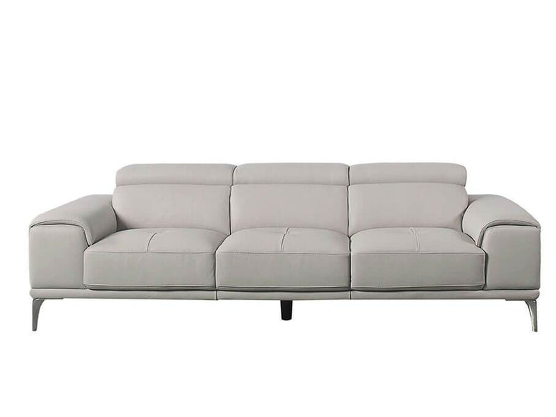 Quinton Leather Sofa, Grey Default Title