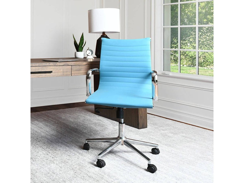 Samuel Adjustable Medium Back Office Chair, Teal Default Title