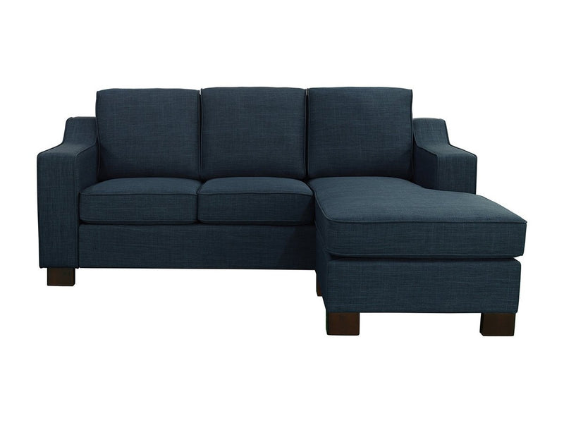 Beverly Fabric Sectional, Navy Blue 