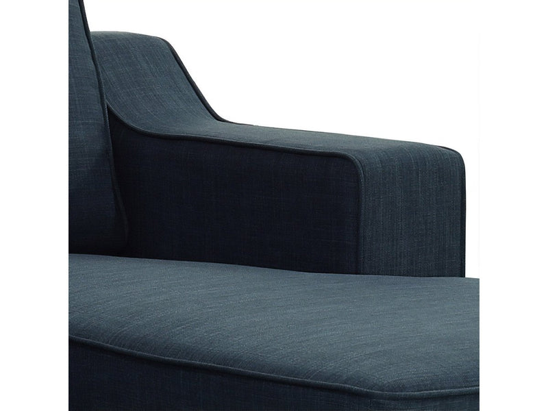 Beverly Fabric Sectional, Navy Blue 