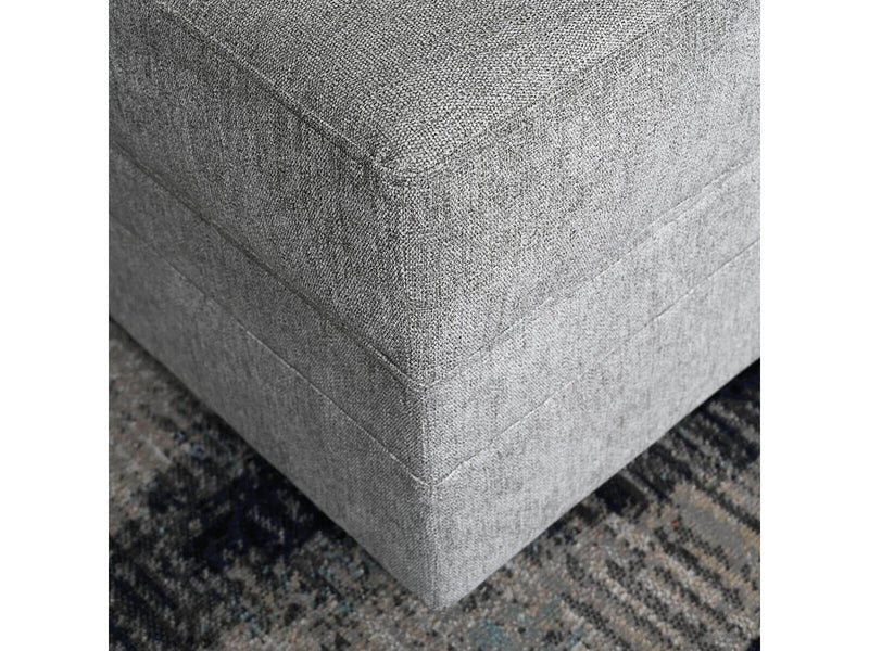 Brentwood Fabric Ottoman, Grey Default Title