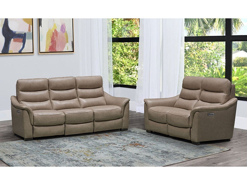 Shaffer 2-pc Power Reclining Leather Set