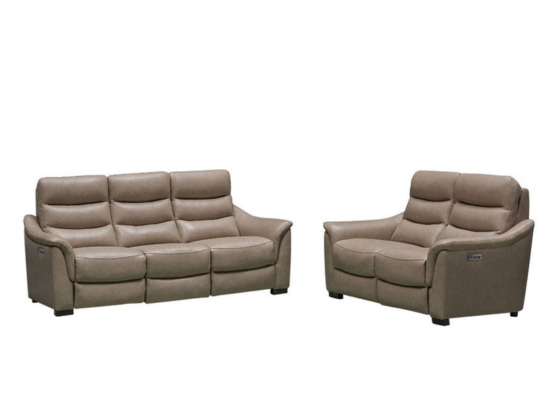 Shaffer 2-pc Power Reclining Leather Set