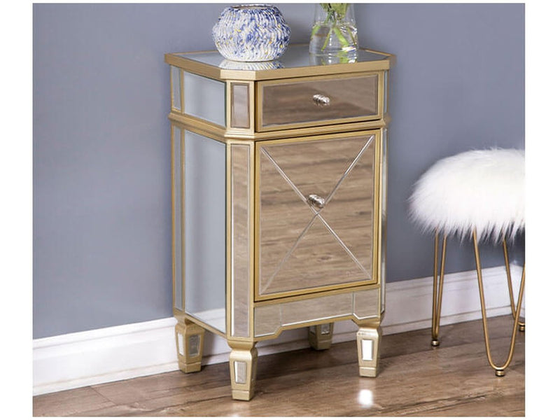 Alexis Mirrored Cabinet Chest Default Title