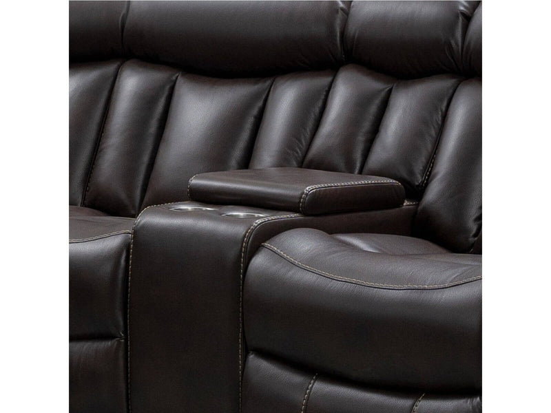 Alden 6 -piece Reclining Sectional, Dark Brown Default Title