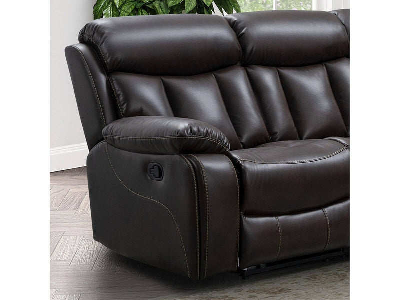Alden 6 -piece Reclining Sectional, Dark Brown Default Title