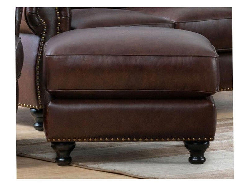 Hobson Leather Ottoman-Espresso Default Title