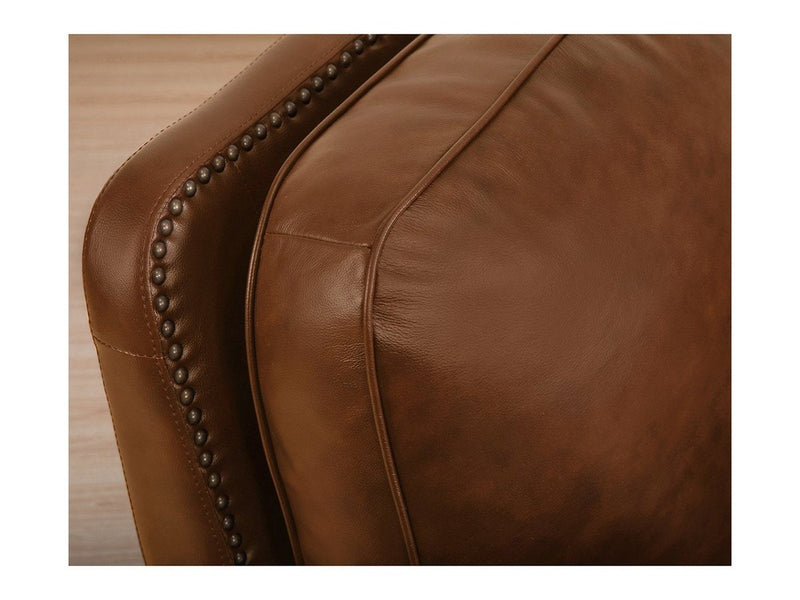 Hobson Leather Loveseat, Camel Default Title