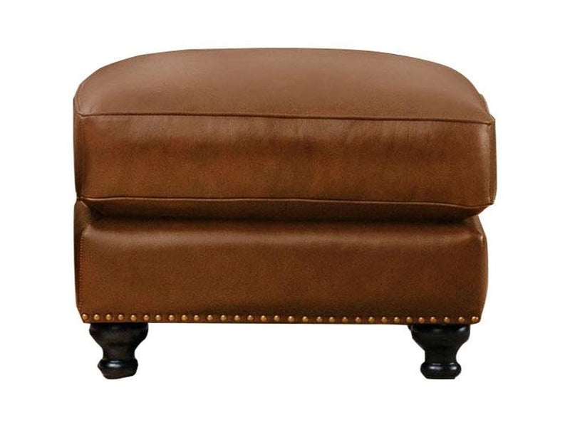 Hobson Leather Ottoman, Camel Default Title
