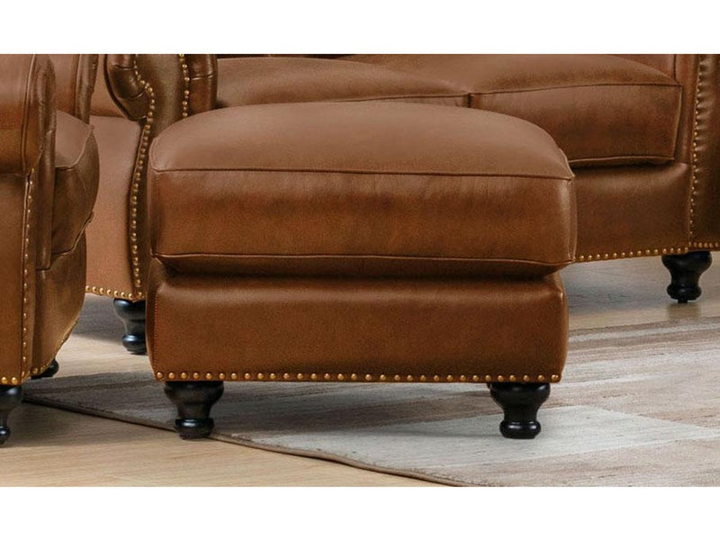Hobson Leather Ottoman, Camel Default Title