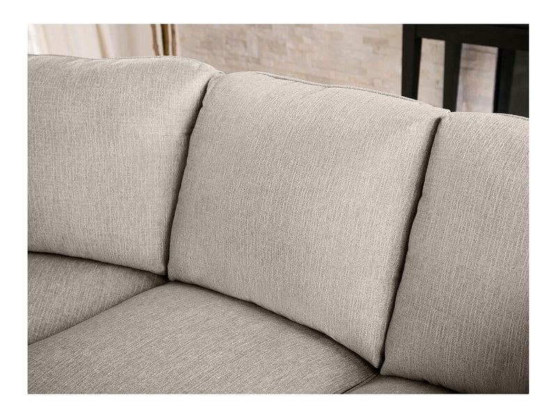 Ferra 3-piece Fabric Sectional , Grey Default Title
