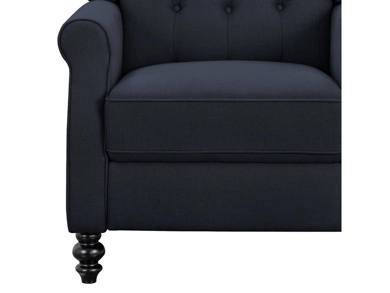 Ophelia Fabric Pushback Recliner, Blue Default Title