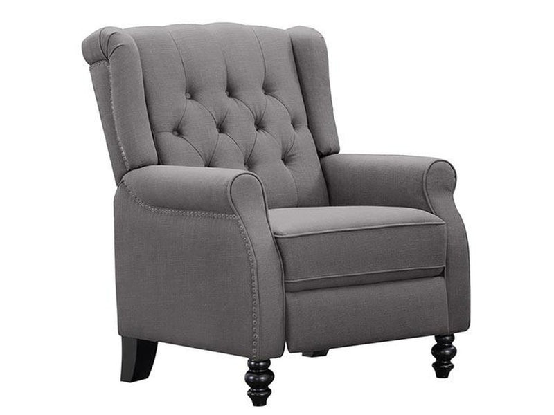 Ophelia Fabric Pushback Recliner, Grey Default Title