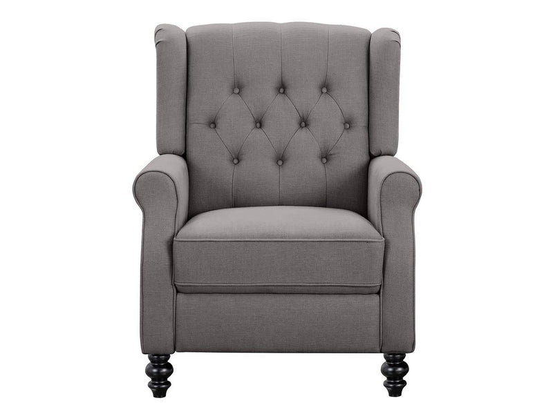 Ophelia Fabric Pushback Recliner, Grey Default Title