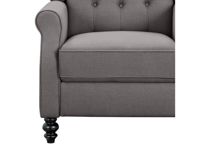 Ophelia Fabric Pushback Recliner, Grey Default Title