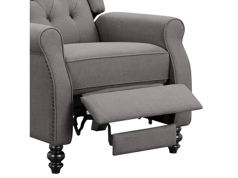 Ophelia Fabric Pushback Recliner, Grey Default Title