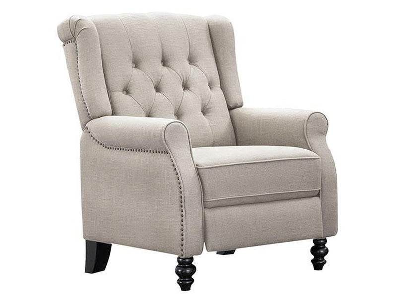 Ophelia Fabric Pushback Recliner, Ivory Default Title