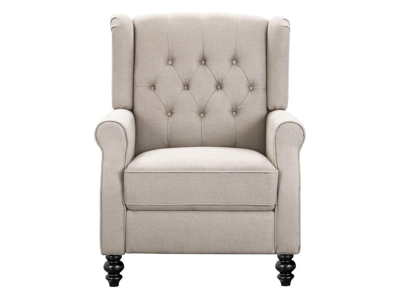 Ophelia Fabric Pushback Recliner, Ivory Default Title