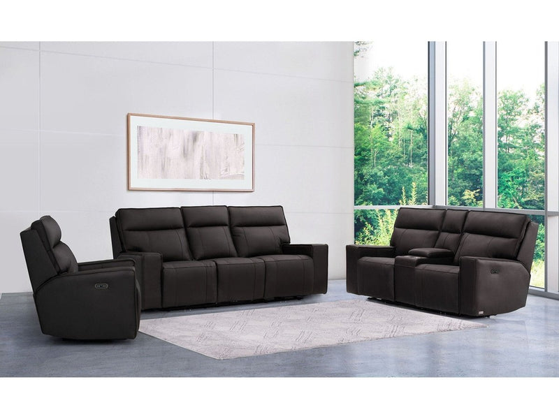 Layton Leather Loveseat, Espresso Default Title