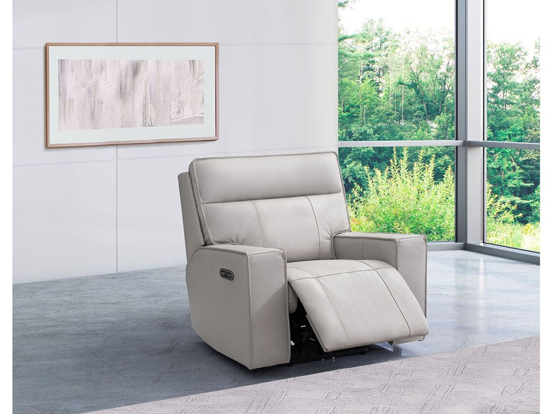 Layton Leather Chair, Grey Default Title