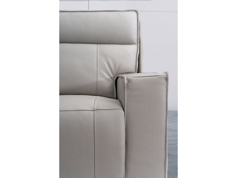Layton Leather Loveseat, Grey Default Title