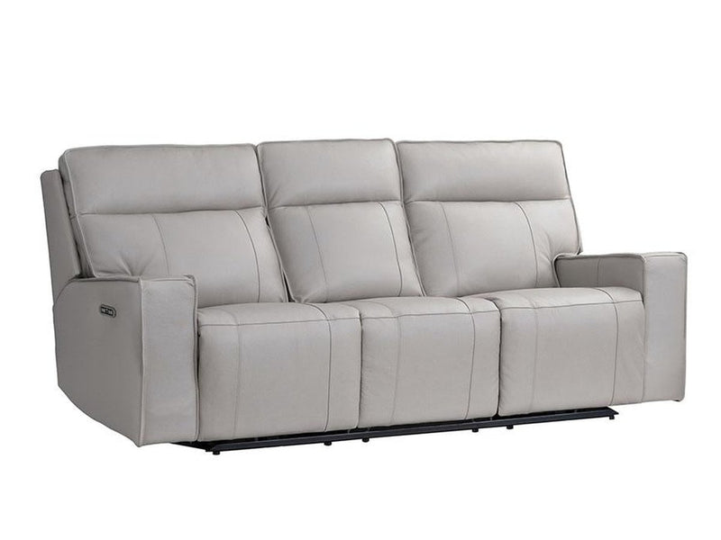 Layton Leather Sofa, Grey Default Title
