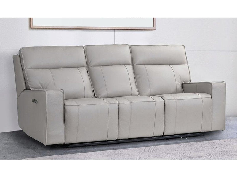 Layton Leather Sofa, Grey Default Title