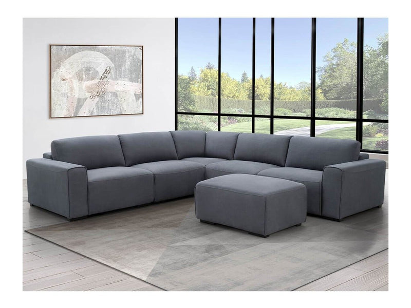 Marlow 6-piece Fabric Sectional, Grey Default Title