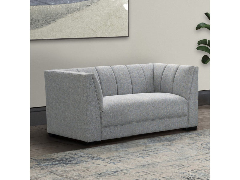 Lavello Fabric Loveseat, Light Grey