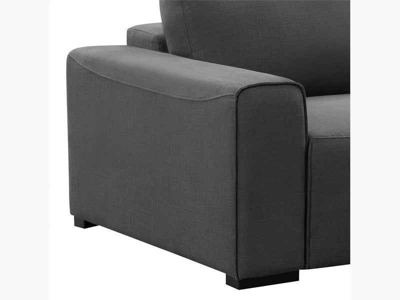 Marlow Fabric Loveseat, Charcoal Grey Default Title