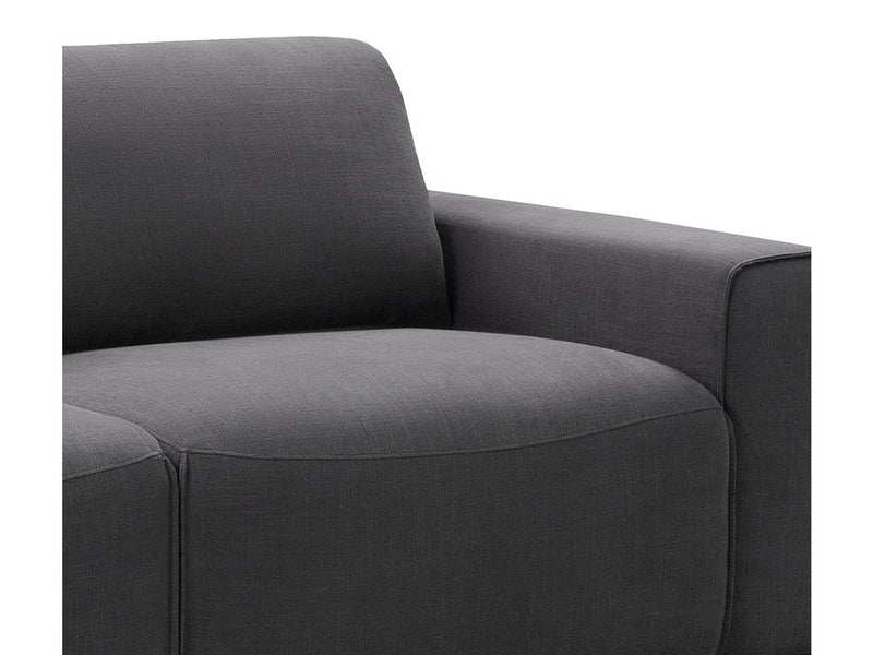 Marlow Fabric Loveseat, Charcoal Grey Default Title