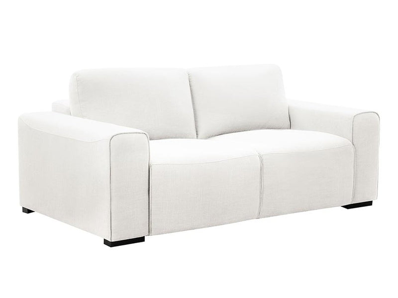 Marlow Fabric Loveseat, White Default Title