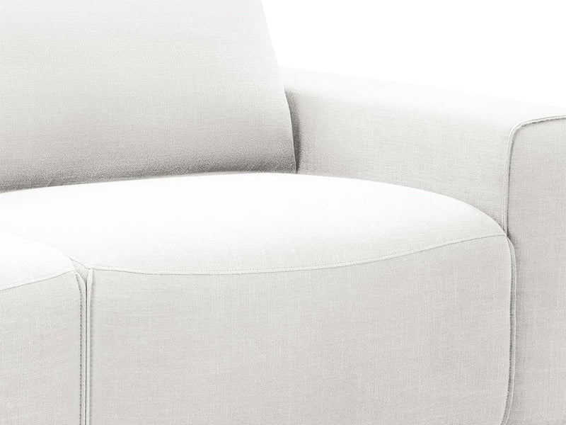 Marlow Fabric Loveseat, White Default Title