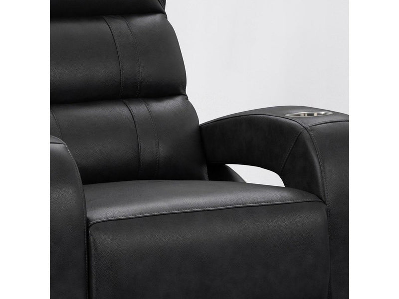 Ennis Leather Power Recliner-Black Default Title