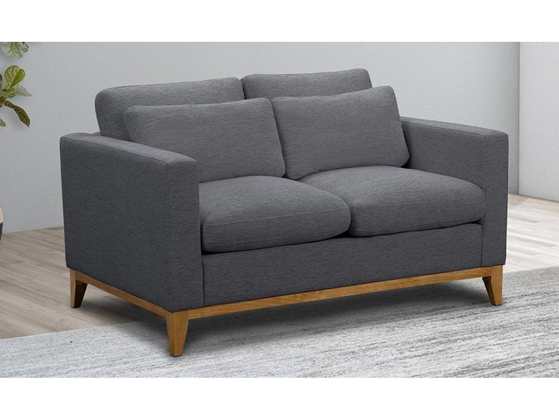 Violetta Fabric Loveseat, Grey Default Title
