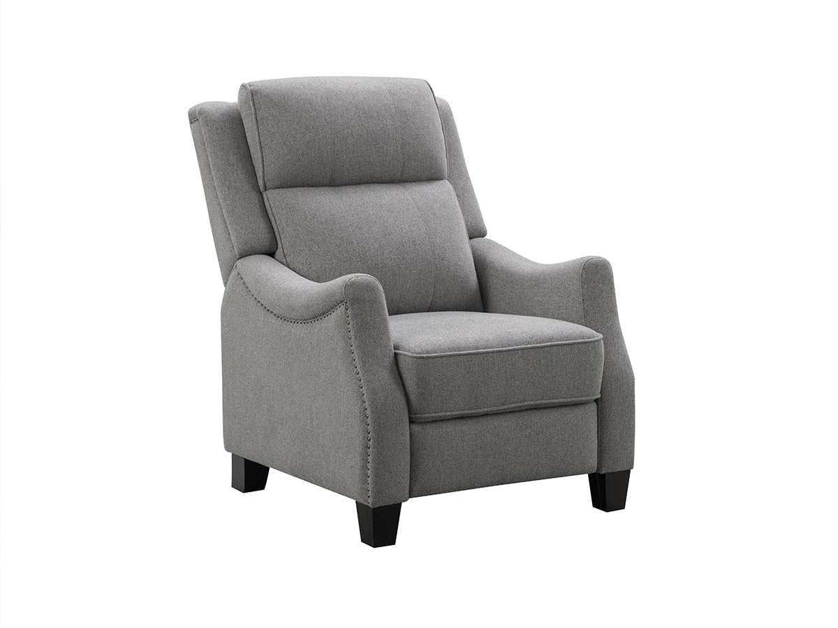 Calvin Fabric Push-Back Recliner, Grey Default Title