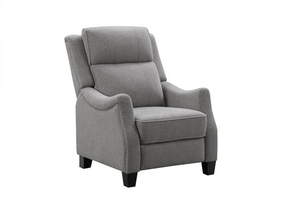 Calvin Fabric Push-Back Recliner, Grey Default Title