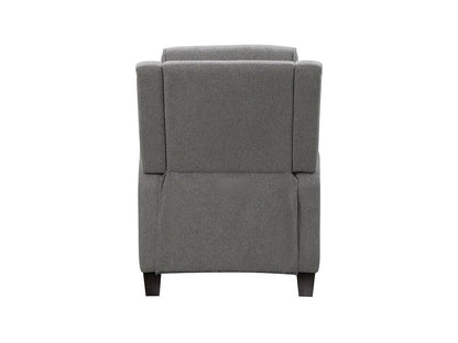 Calvin Fabric Push-Back Recliner, Grey Default Title