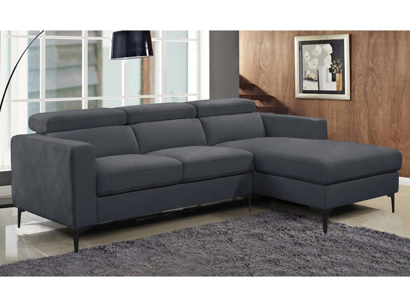 Trinton Fabric Sectional with Adjustable Headrests