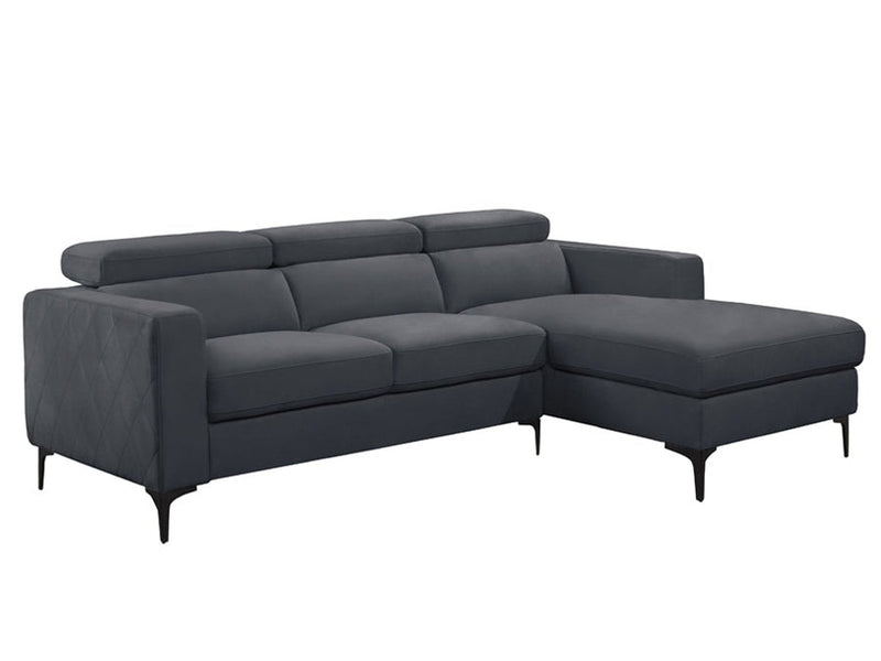 Trinton Fabric Sectional with Adjustable Headrests