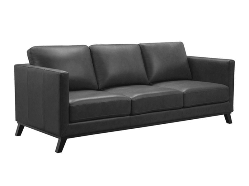 Woodstock Mid Century Leather Sofa