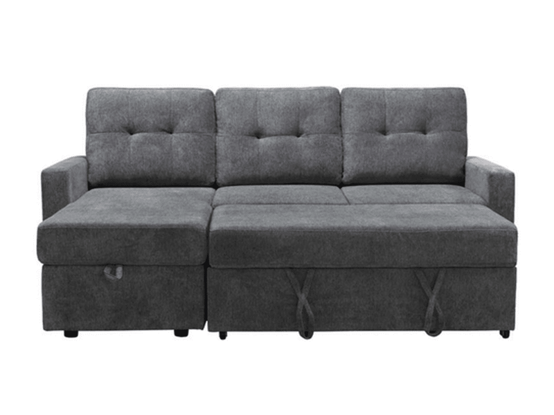 Kylie fabric store sectional with ottoman