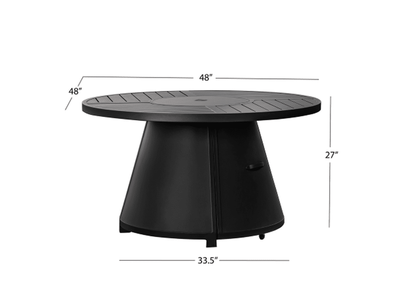 Santino Outdoor Fire Chat Set with Armchairs