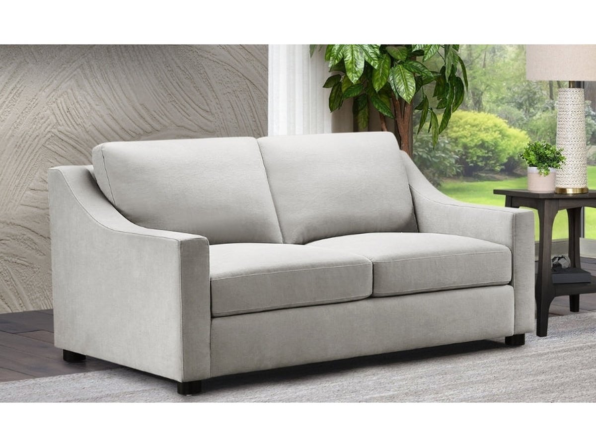 Garcelle Stain Resistant Fabric Loveseat Gray Abbyson Living